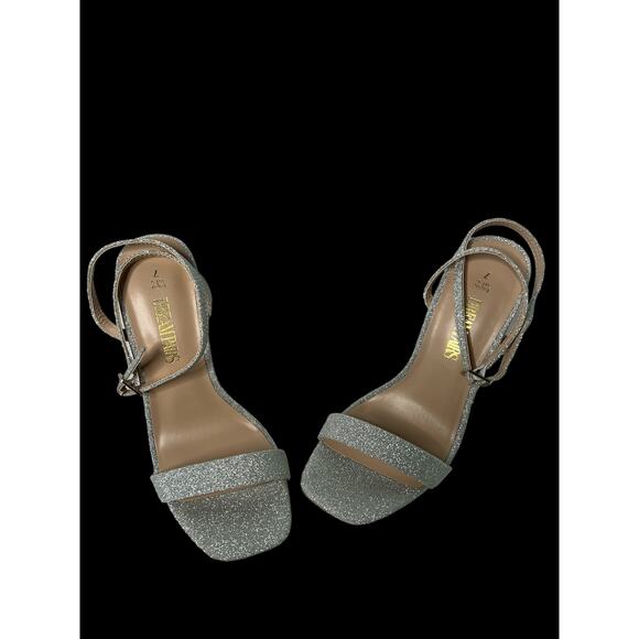 Dream Pairs Womens Silver Open Toe‎ Shoe-Size 7 - Picture 6 of 7